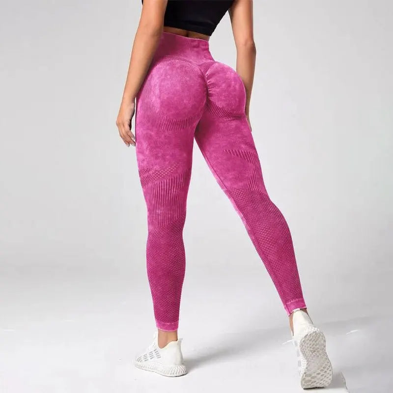 Vita Seamless Scrunch Leggings in Red