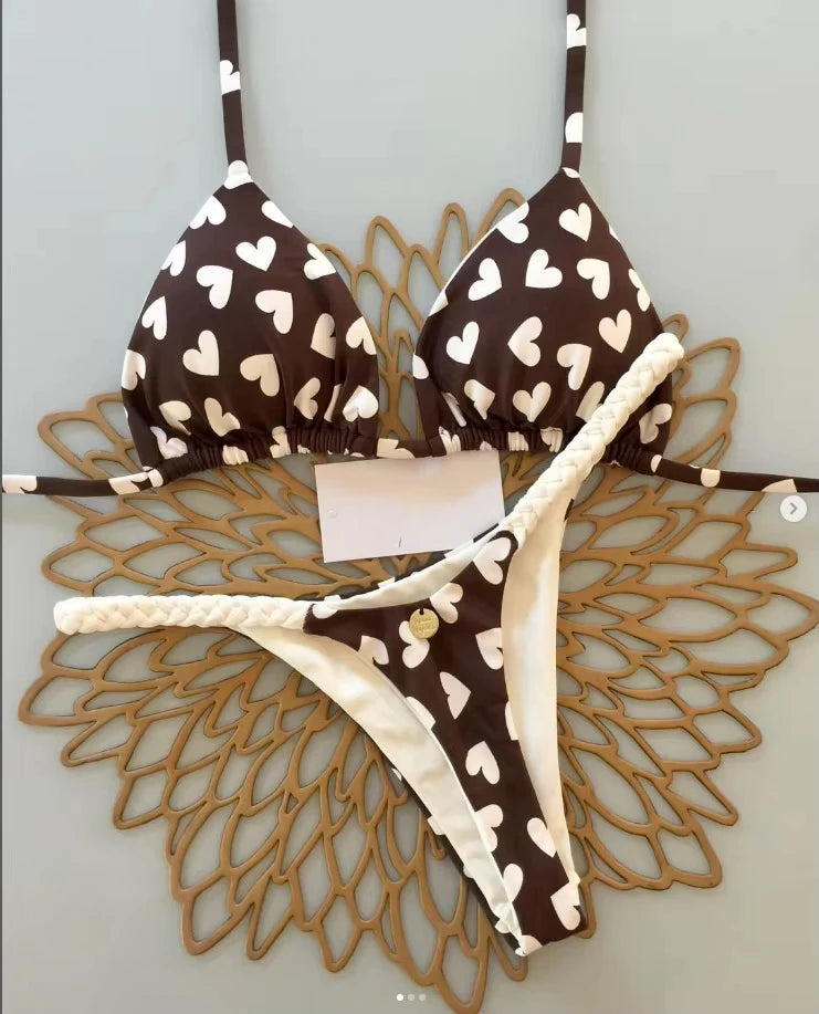 Savanna Lace-Up Leopard Bikini Set
