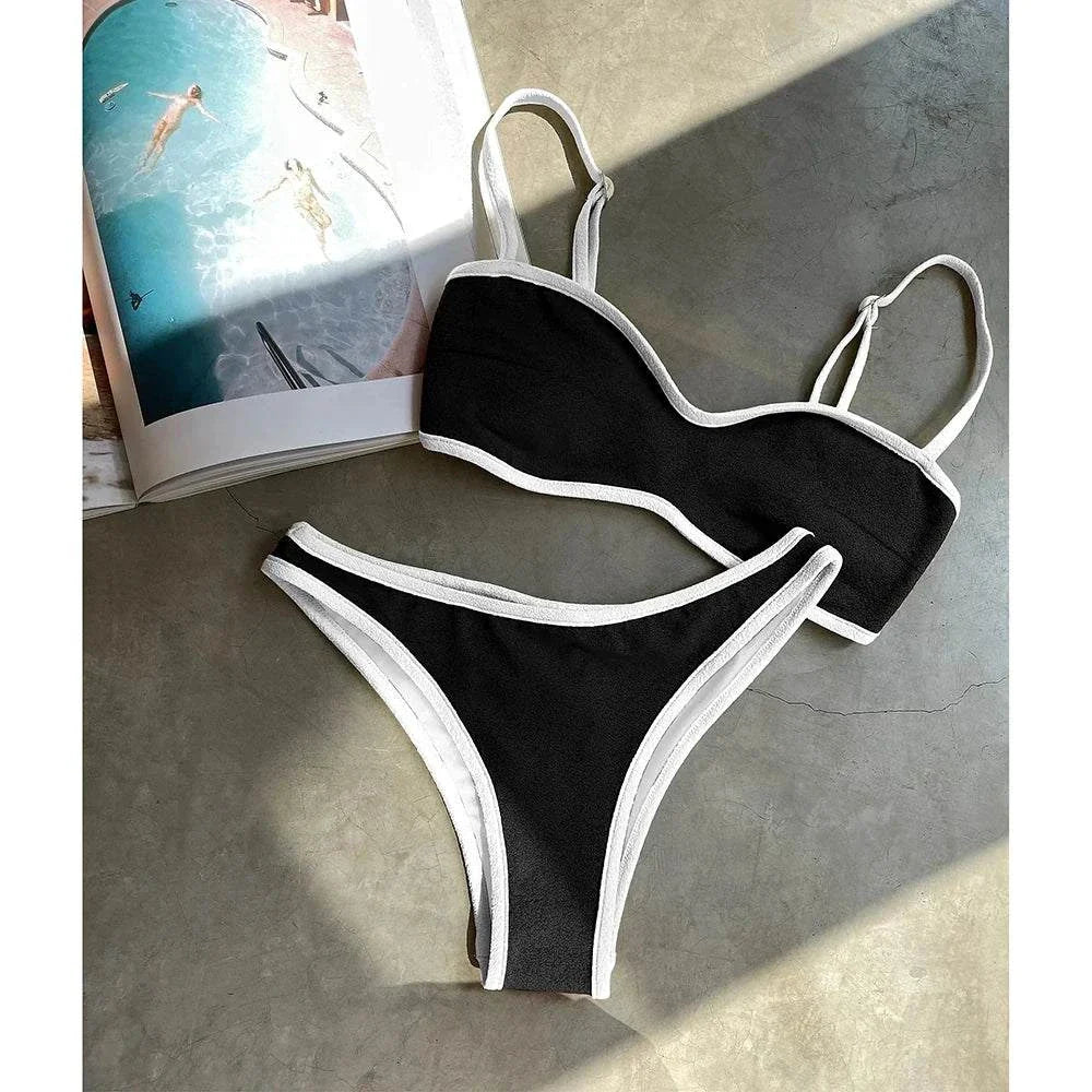 Push-Up Brazilian-Cut Bikini Set on sun-kissed model showcasing sculpted fit and flattering design