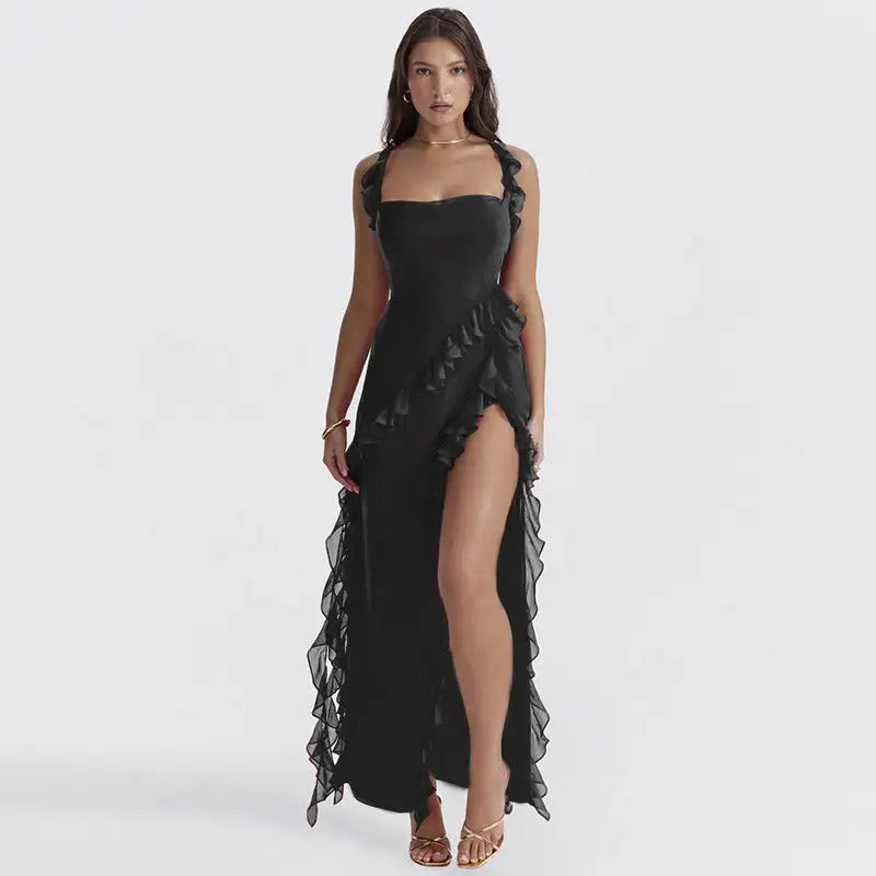 Aurora Maxi Dress — hem detail