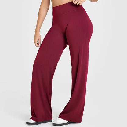 Nova Butter-Soft Flared Yoga Pants in Rumba Red