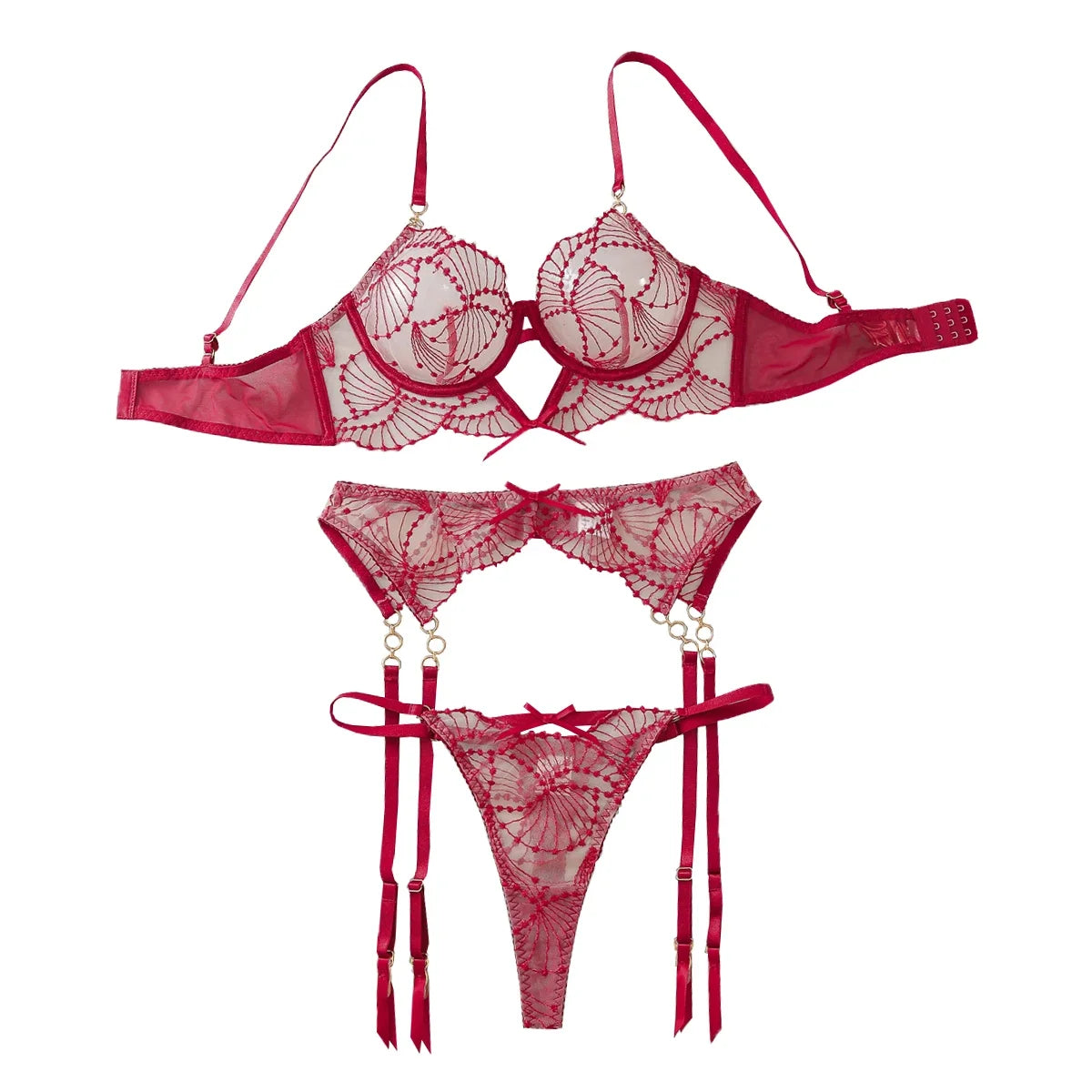 Élysée Lace Suspender Lingerie Set