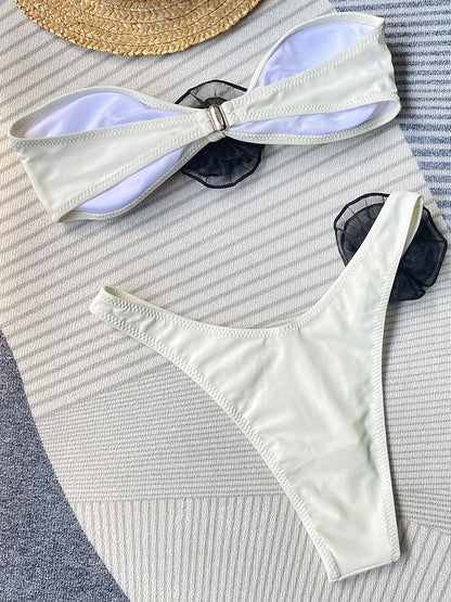 Flora Luxe 3D Bandeau Bikini Set