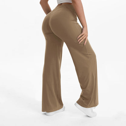 Aria Flared Yoga Pants in Misty Brown