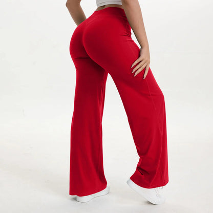 Aria Flared Yoga Pants in Christmas Red