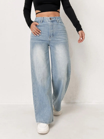 Jolie Wide-Leg Jeans: Vintage Wash