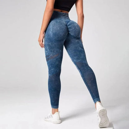 Vita Seamless Scrunch Leggings in Blue