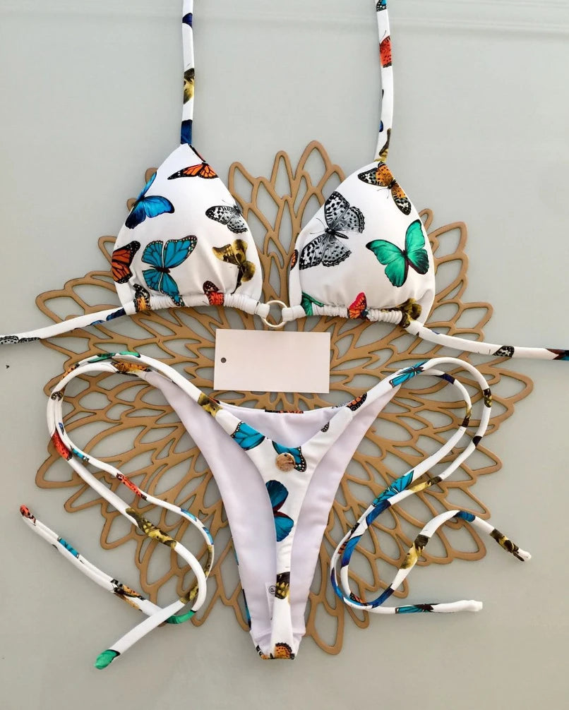 Savanna Lace-Up Leopard Bikini Set