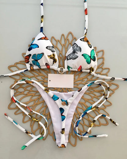 Savanna Lace-Up Leopard Bikini Set