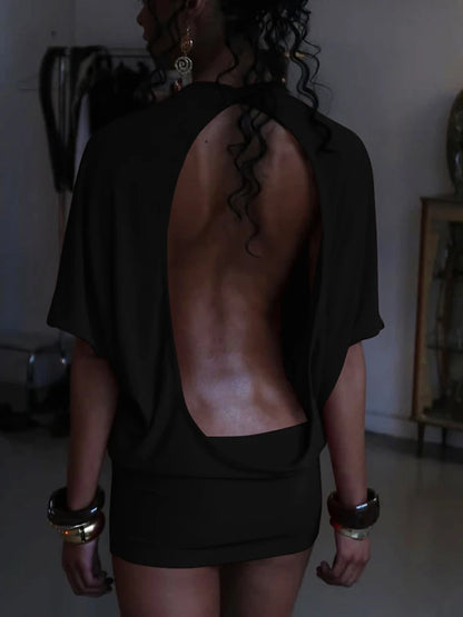 Soléna Backless Sculpt Mini Dress