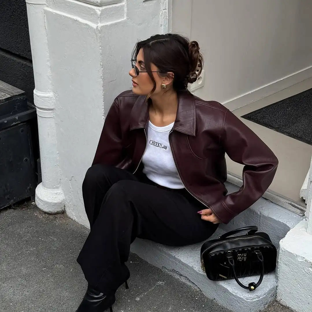 Roxane Faux-Leather Jacket, view 5