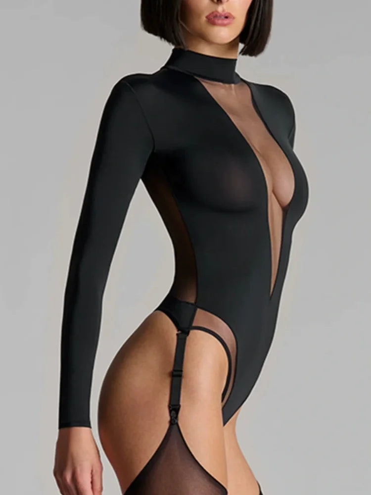 Élan Lace Long-Sleeve Bodysuit