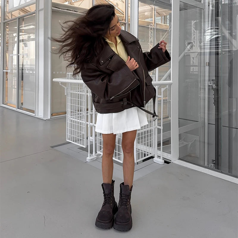 Roxane Faux-Leather Jacket, view 3