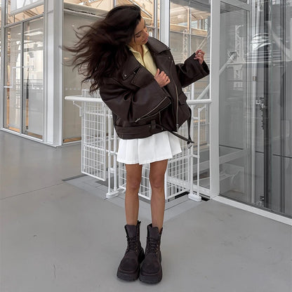 Roxane Faux-Leather Jacket, view 3