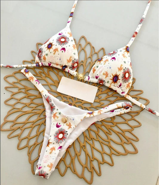 Savanna Lace-Up Leopard Bikini Set