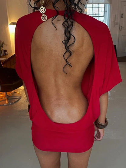 Soléna Backless Sculpt Mini Dress
