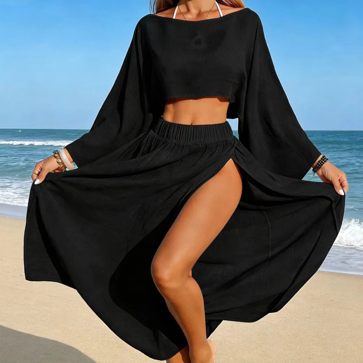 Sheer Two-Piece Set — back view