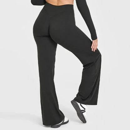 Nova Butter-Soft Flared Yoga Pants in Black