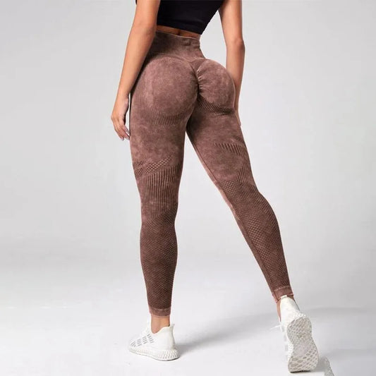 Vita Seamless Scrunch Leggings in Brown