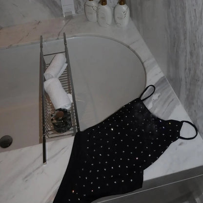 Lumina Diamond One-Piece Swim & Lace Pant Set