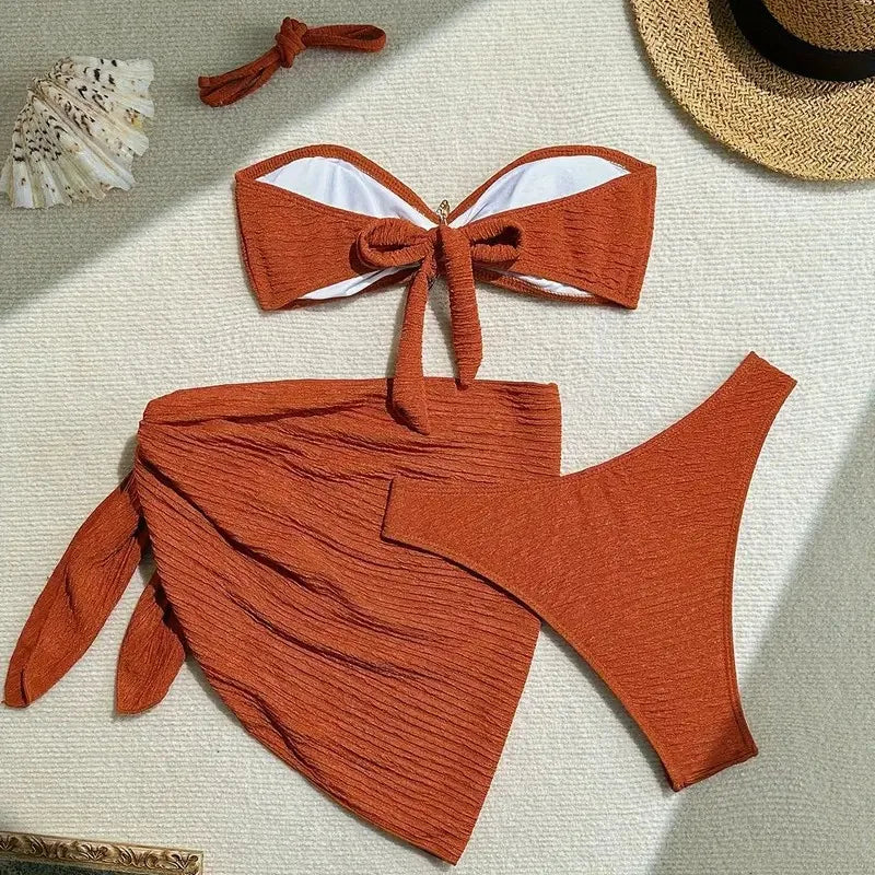 Aurea Starfish 3-Piece Bandeau Bikini Set