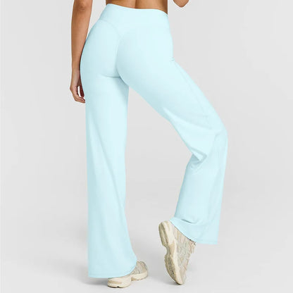 Nova Butter-Soft Flared Yoga Pants in Light Blue