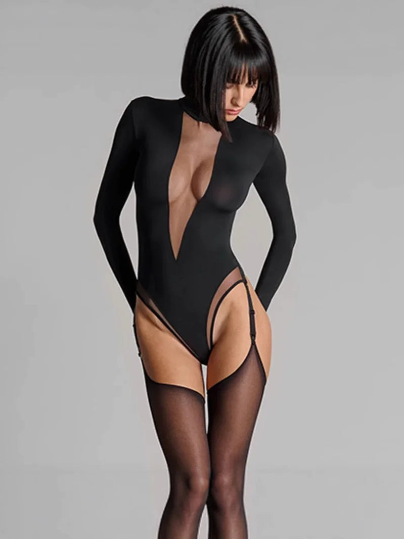 Élan Lace Long-Sleeve Bodysuit