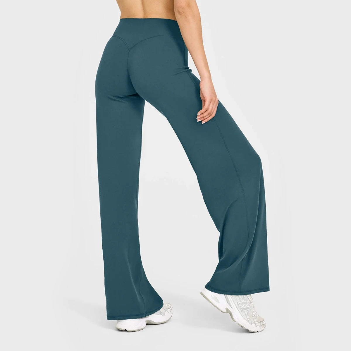 Nova Butter-Soft Flared Yoga Pants in Jade Green