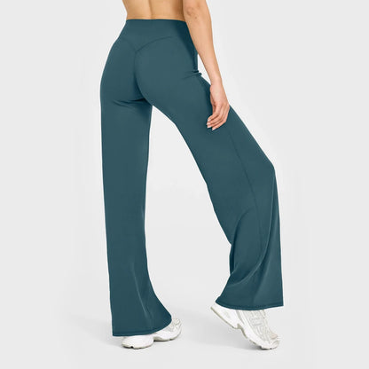 Nova Butter-Soft Flared Yoga Pants in Jade Green