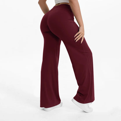 Aria Flared Yoga Pants in Wine Purple
