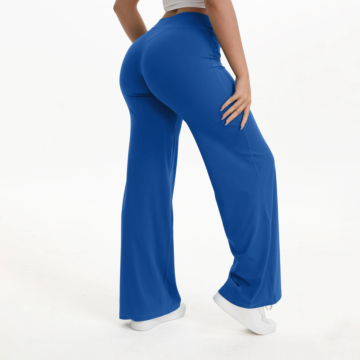 Aria Flared Yoga Pants in Deep Sea Blue