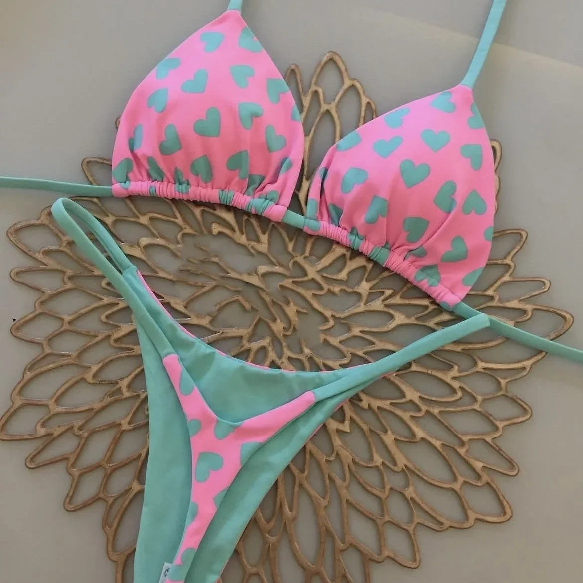 Savanna Lace-Up Leopard Bikini Set