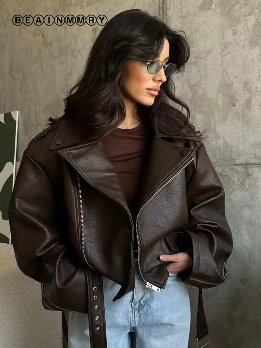 Roxane Faux-Leather Jacket, view 1