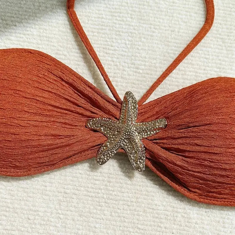 Aurea Starfish 3-Piece Bandeau Bikini Set