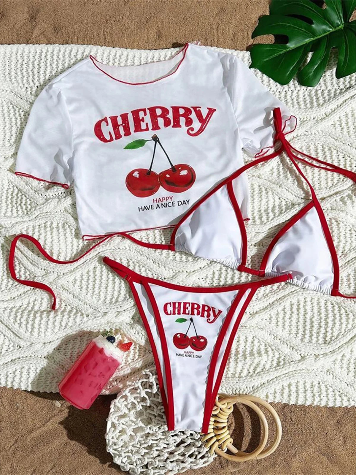 Cherry-Print Bikini Set — additional view