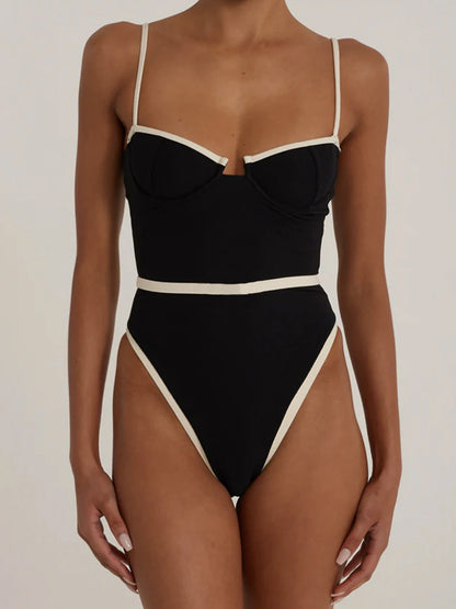 Noir Équilibre One-Piece Swimsuit