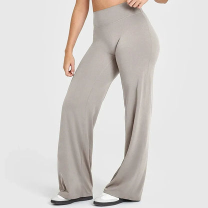 Nova Butter-Soft Flared Yoga Pants in Beige