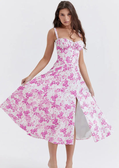 Mariah Floral Dress — back view