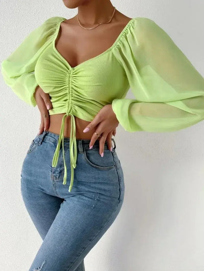 Trendy Crop Top — modeled view